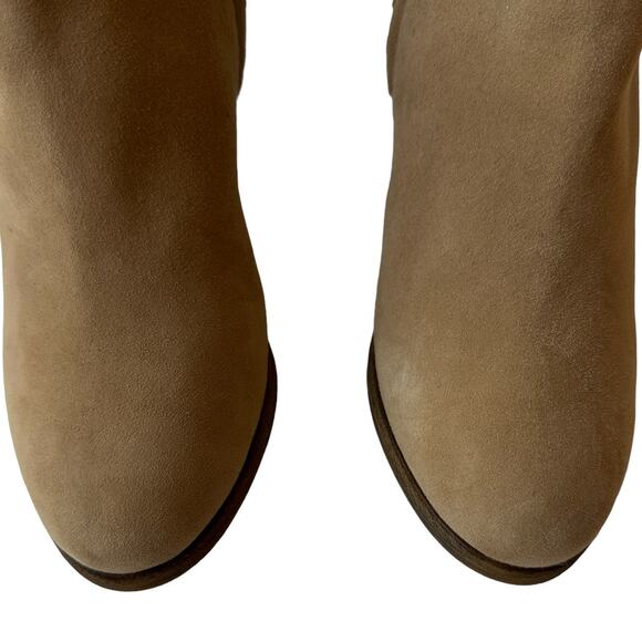 Boden Boots Tan Faux Suede Western Ankle Boot Studs Straps Women's Size 36 5.5 - Picture 8 of 11